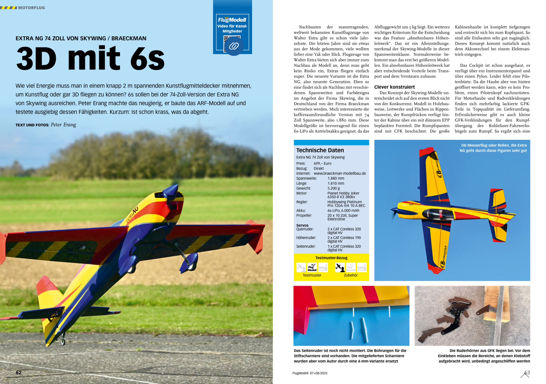 Artikel in FlugModell 07,08 / 2025  Extra NG Seite 1