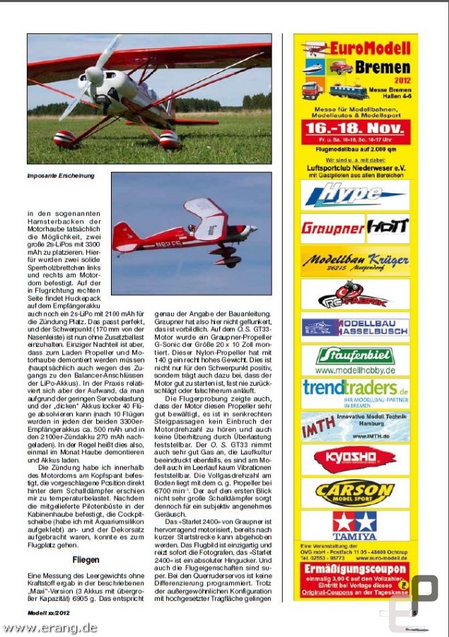 Modell 11 / 2012  Starlet von Graupner Seite 4