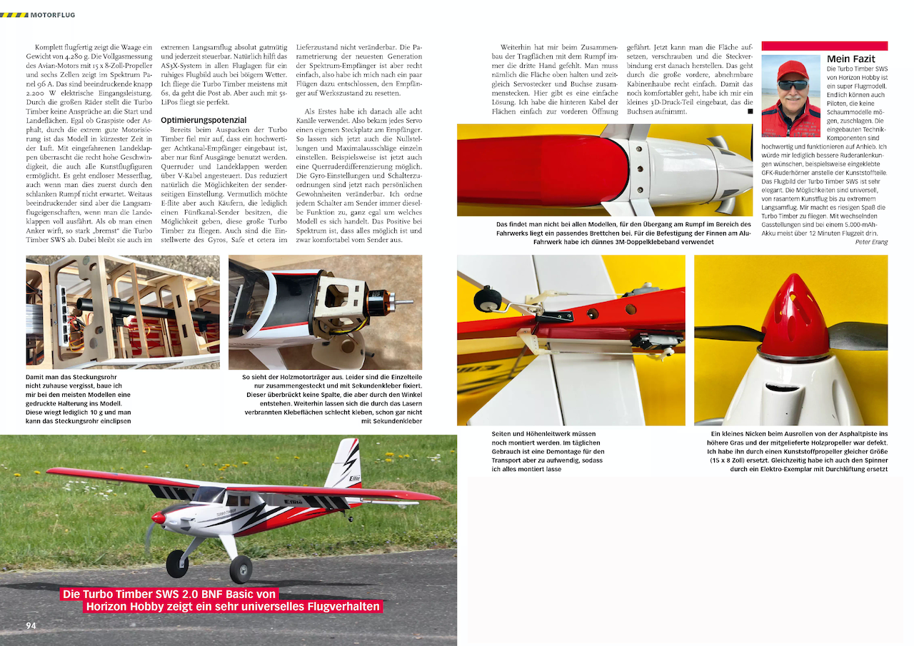 Artikel in FlugModell  12 / 2024  Turbo Timber Seite 2