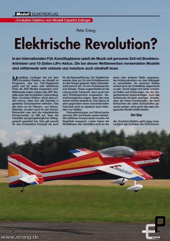 Artikel in Modell 05 / 2009 Evolution elektro Seite 1