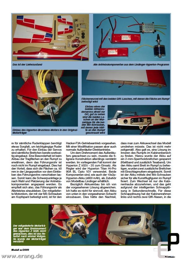 Artikel in Modell 05 / 2009 Evolution elektro Seite 2